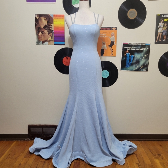 Alyce | Glacier Blue Shimmer Prom Gown 60692 - Picture 1 of 12